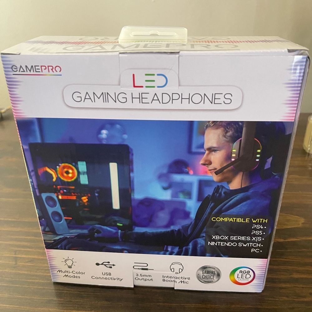 Game pro LED GAMING HEADPHONES New ! - Picture 3 of 5